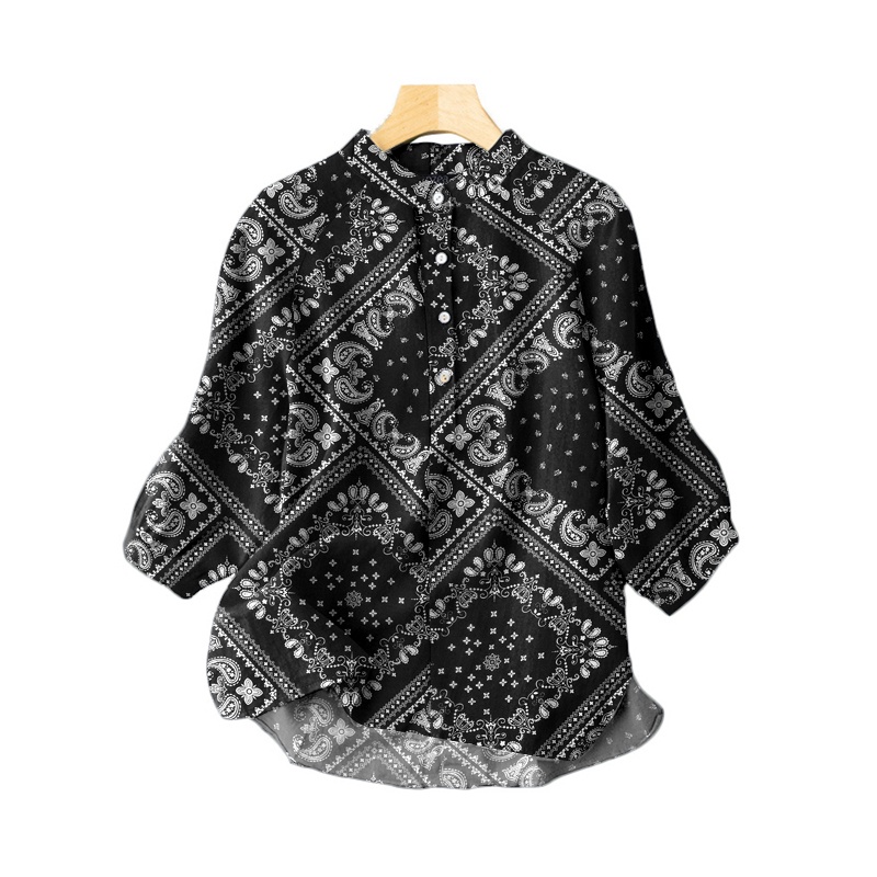 Zanzea Áo Sơ Mi Tay Lửng 3 / 4 Họa Tiết Hoa Thời Trang Cho Nữ