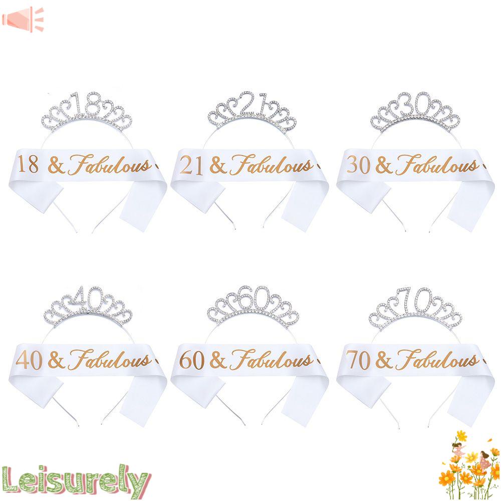 Vương Miện Sinh Nhật 18 / 21 / 30 / 40 / 50 / 60 / 70th Xinh Xắn|Phụ Kiện Trang Trí Tiệc Xinh Xắn|Băng Đô Vương Miện Nữ Hoàng Xinh Xắn