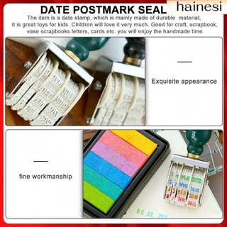 💖💕Con Dấu Gỗ In Chữ Date Postmark Trang Trí Sổ Tay