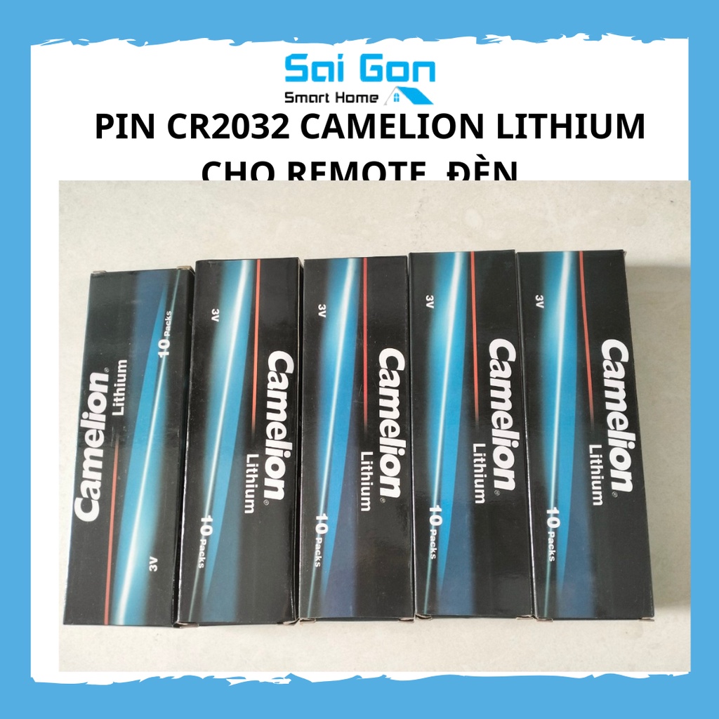 Pin cr2032 Camelion Lithium 3V Dùng Cho Remote, Smart Key Xe Máy,  Đèn Thông Minh,...