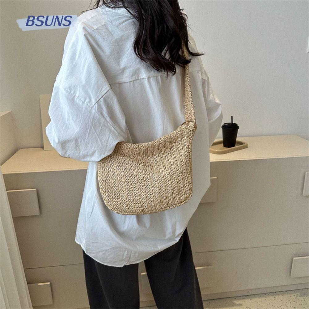 Túi Đeo Vai Màu Trơn Sức Chứa Lớn Có Khóa Kéo Cho Nữ