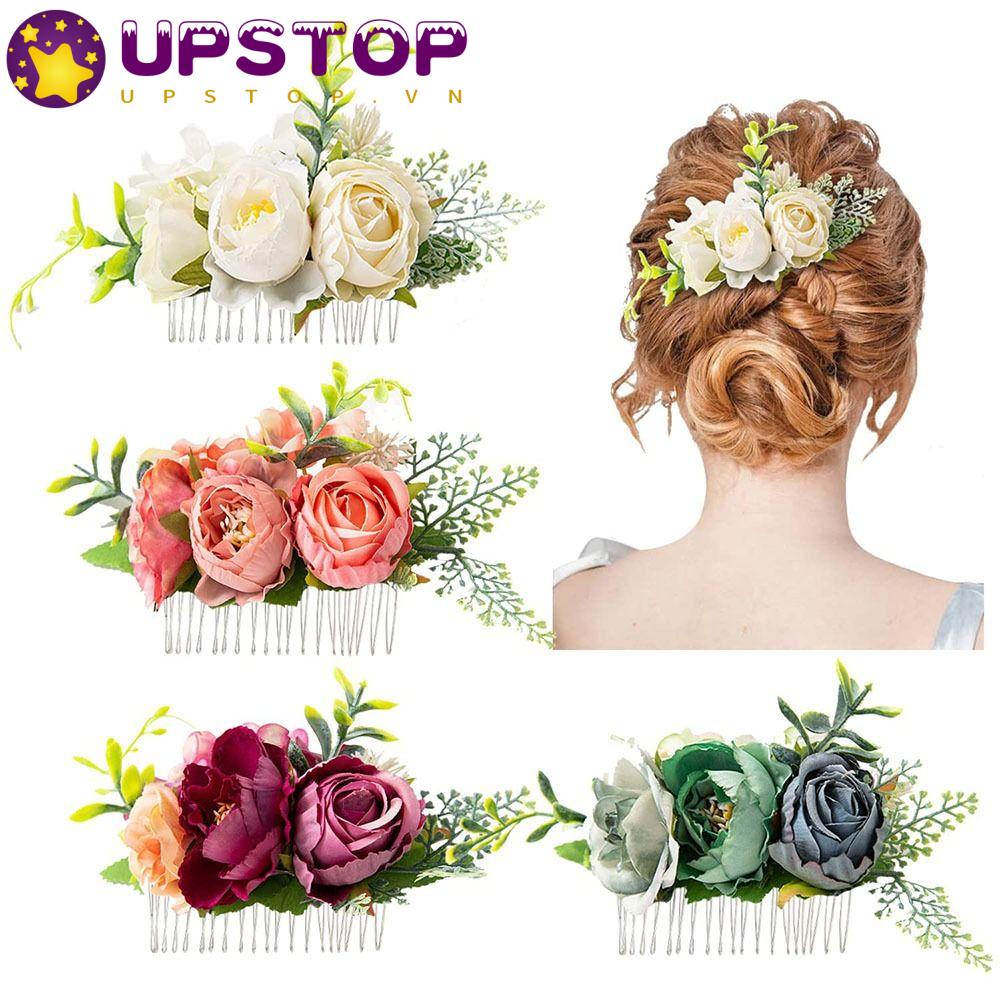 Lược Cài Tóc Hình Hoa Lấp Lánh Cho Cô Dâu|Phụ Kiện Trang Trí Tóc Xinh Xắn Chất Lượng