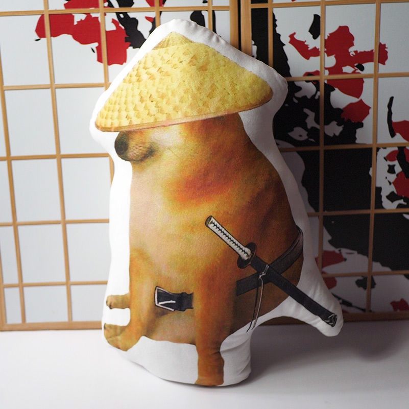 Cheems Waste Chai Gối Nhồi Bông Điêu Khắc Cơ Bắp Cún Shiba Inu Hai Mặt Vui Nhộn Dùng Làm Quà Tặng