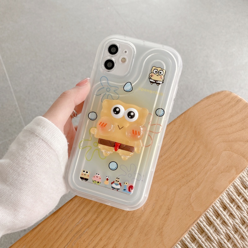 Ốp Điện Thoại Silicon Mềm Trong Suốt Chống Sốc Họa Tiết Hoạt Hình 3D Dễ Thương Cho iPhone 14 13 12 11 Pro Max 14 Plus