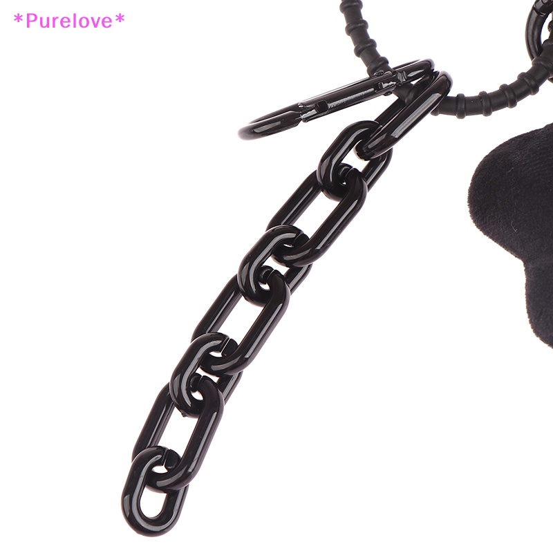 Móc Khóa Hình Bông Hoa Màu Đen Mềm Mại Xinh Xắn Mới