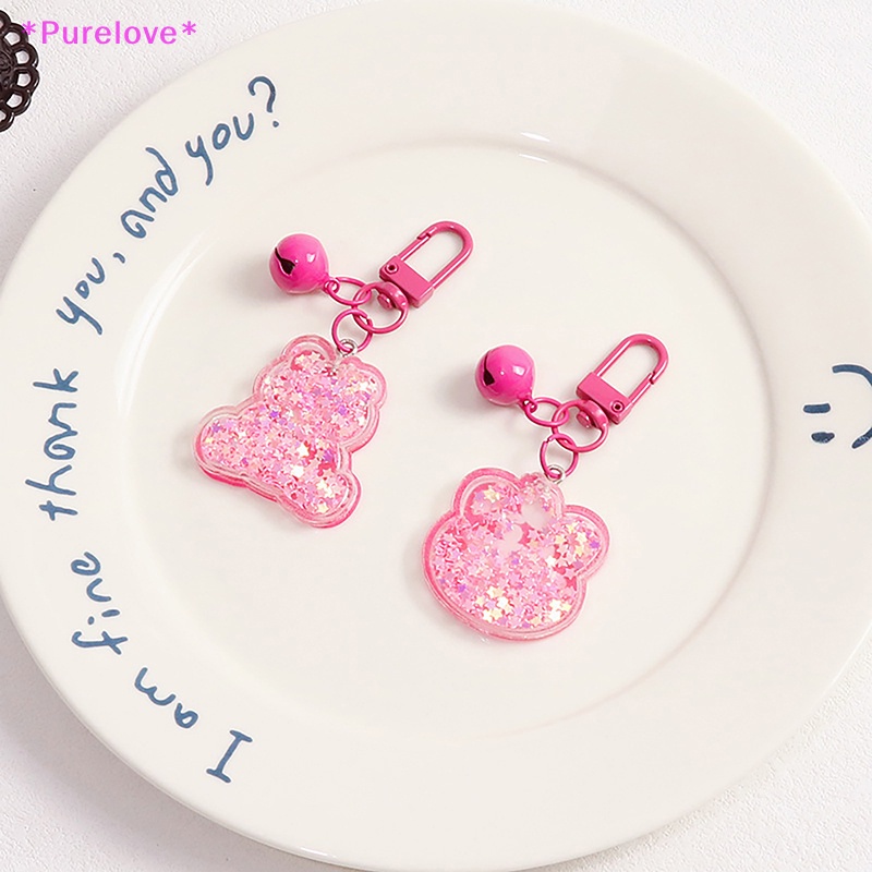 Móc Khóa Hình Gấu Dâu Tây Xinh Xắn Mới