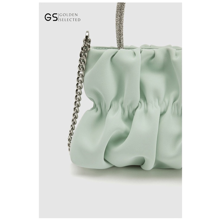 Túi Xách Đeo Vai Hình Đám Mây Mini Đính Đá Phối Dây Xích Thời Trang Dành Cho Nữ