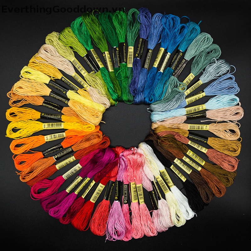 Cuộn Chỉ cotton 8m Nhiều Màu Sắc Dùng Thêu Tranh Chữ Thập DIY  Vn