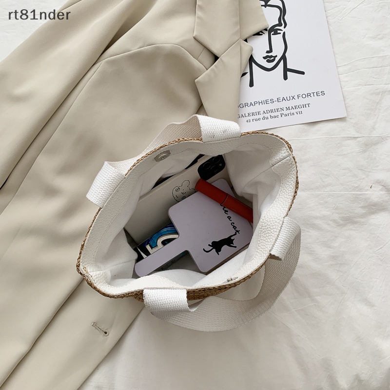 Túi Rơm Dệt Đeo Vai / Xách Tay Thời Trang Cổ Điển Cho Nữ