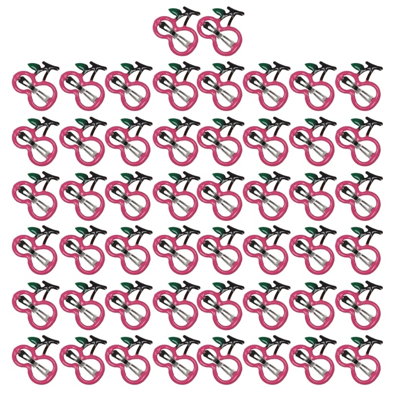 Set 50 Kẹp Tóc Hình Trái Cây Bằng Kim Loại Cho Nữ