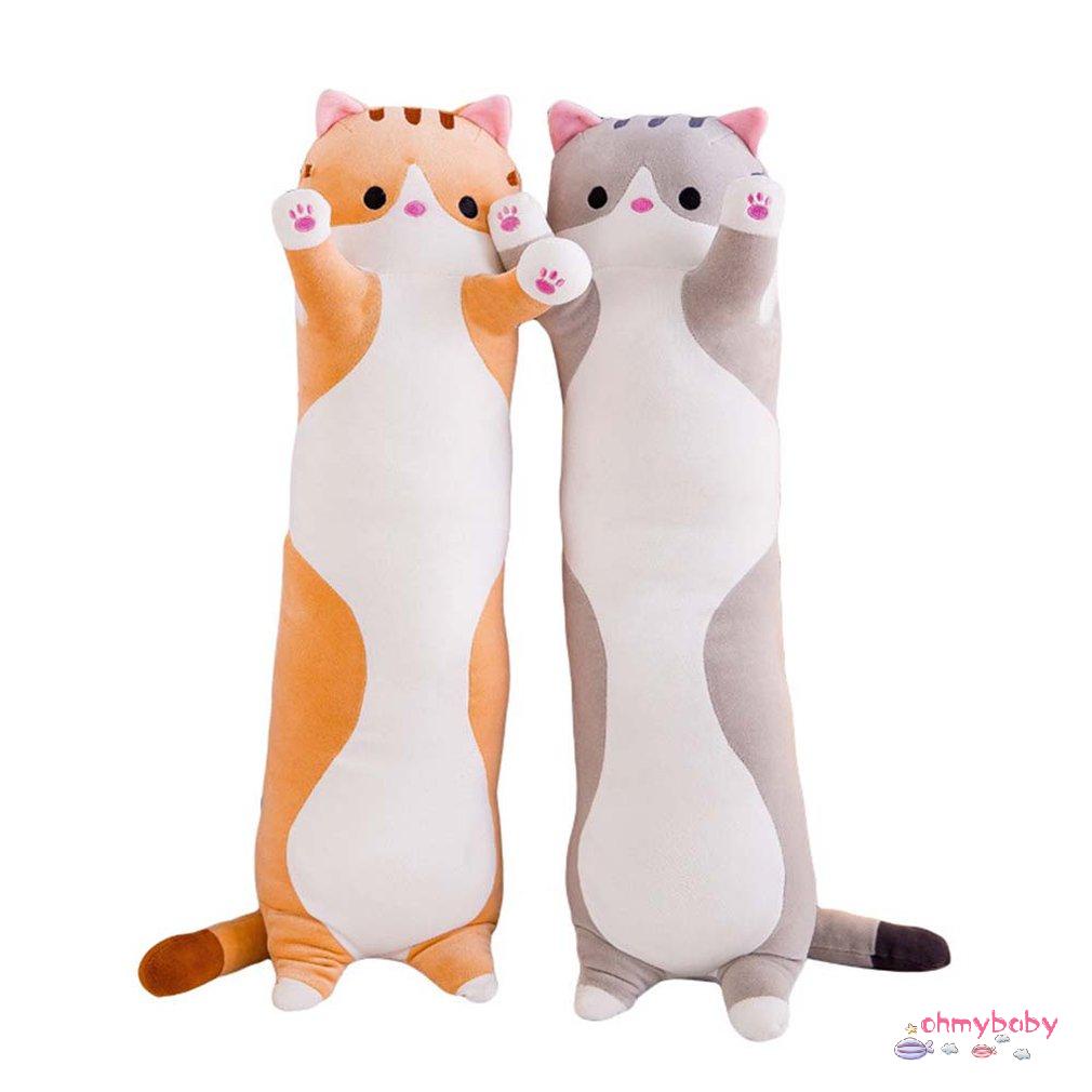 [OMB] Dễ Thương Sang Trọng Búp Bê Mèo Nhồi Bông Mềm Con Gối Trẻ Em Đầu Ngủ Dài Đồ Chơi Quà Tặng Cho Bạn Gái [Z/3]