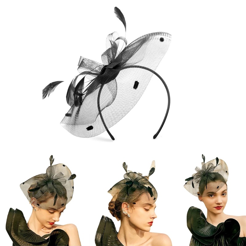 Flgo Mũ Đội Đầu Đính Hoa Hồng Tinh Tế Cổ Điển Cho Tiệc Cưới / Trang Phục Quỹ