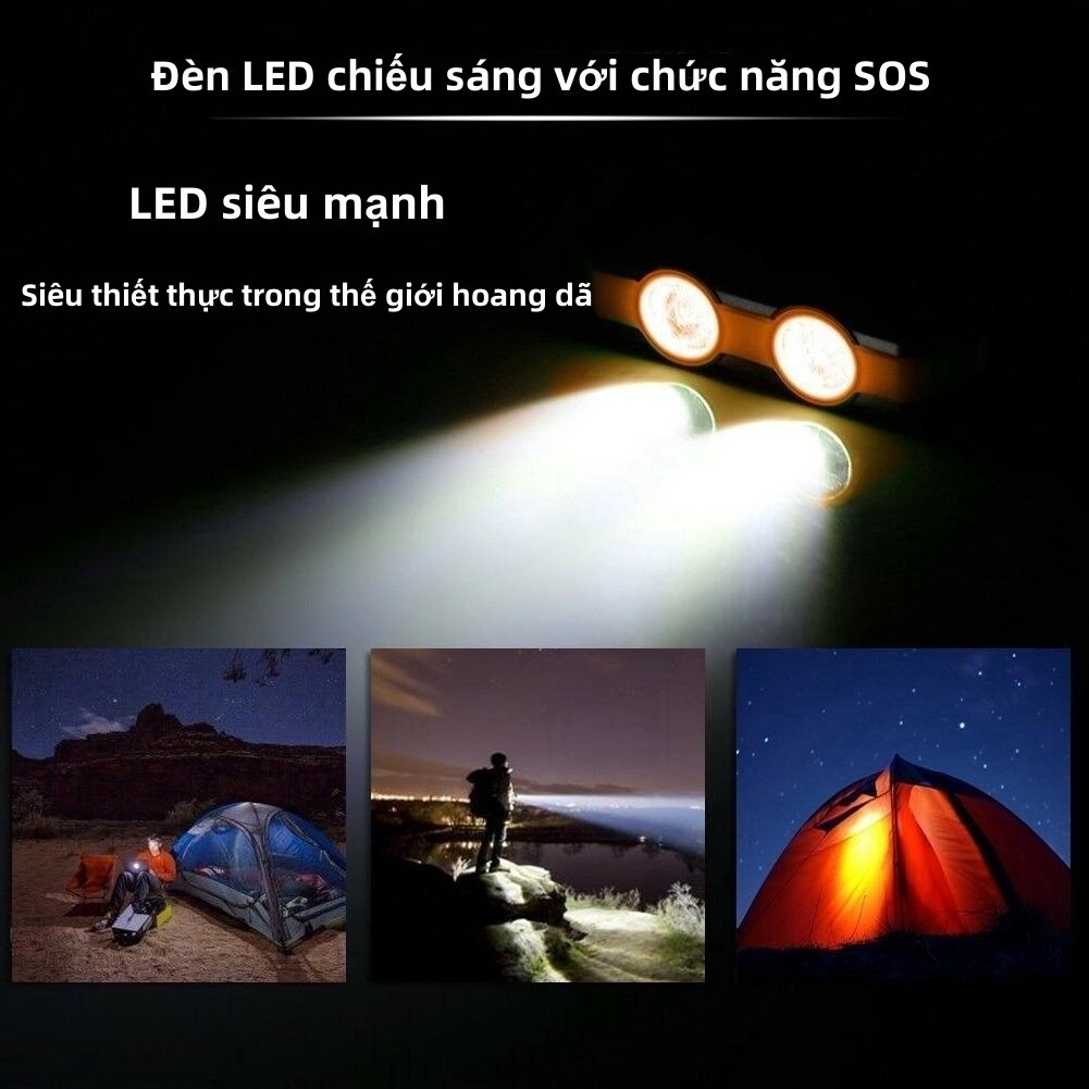 Sạc dự phòng 50000MAh 100% Ngân hàng năng lượng mặt trời ngoài trời chính hãng Pin ngoài không thấm nước Nguồn điện LED