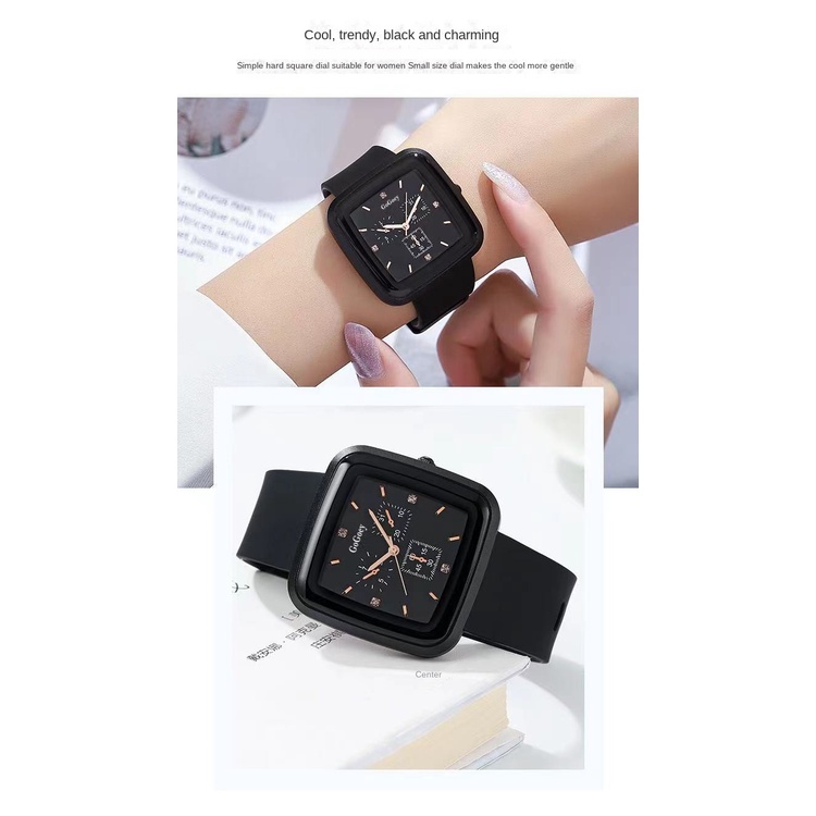 Đồng Hồ Đeo Tay Ba Vòng Bằng Silicon Chống Thấm Nước Phù Hợp Cho Học Sinh Giải Trí