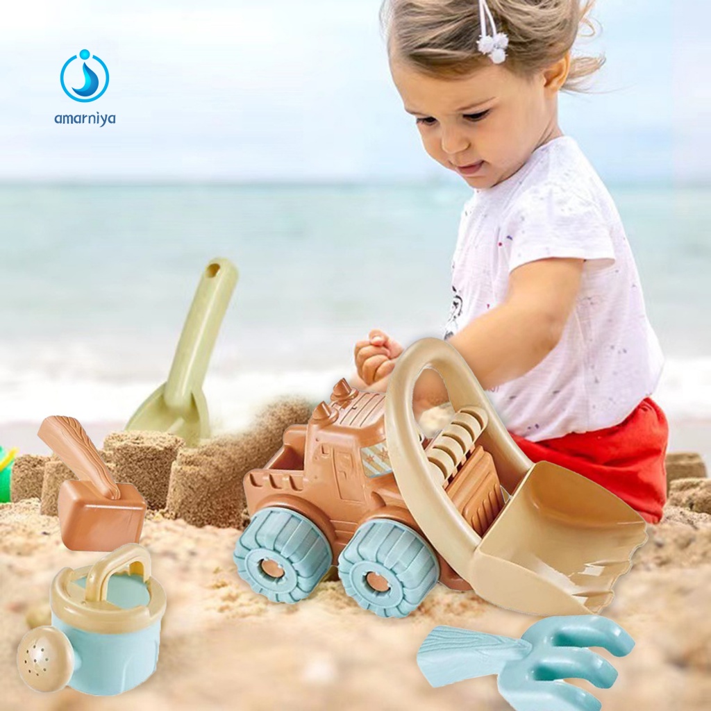 1 Bộ Đồ Chơi Xúc Cát Hình Xe Hơi Khủng Long Dành Cho Trẻ Em