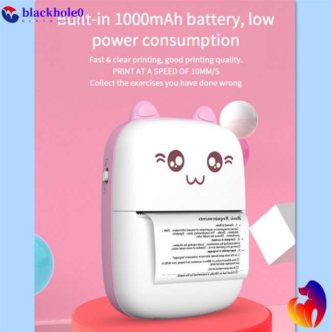 Máy In Nhiệt Mini Không Dây Bluetooth 200dpi (Phiên Bản Tiếng Anh)