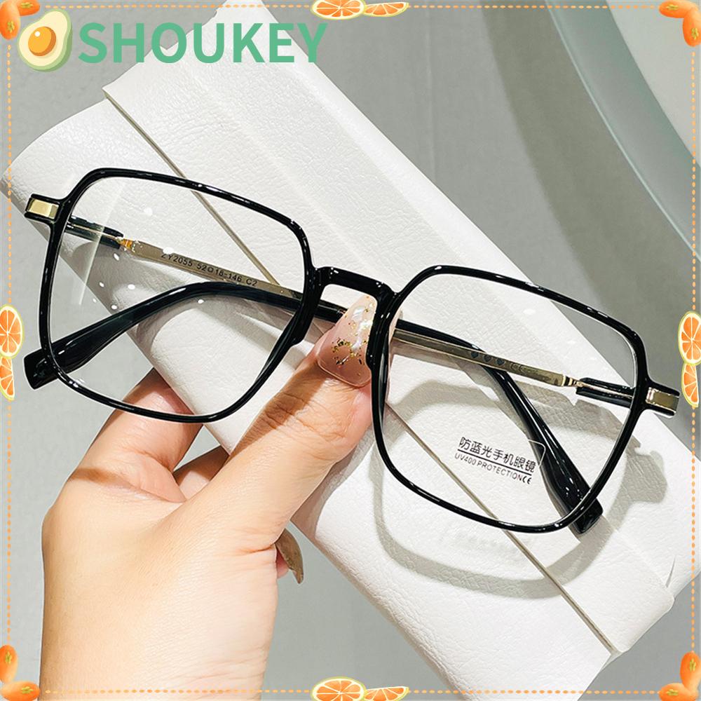 Mắt Kính Gọng Trong Suốt Chống Ánh Sáng Xanh Phong Cách Retro Thời Trang Cho Nữ