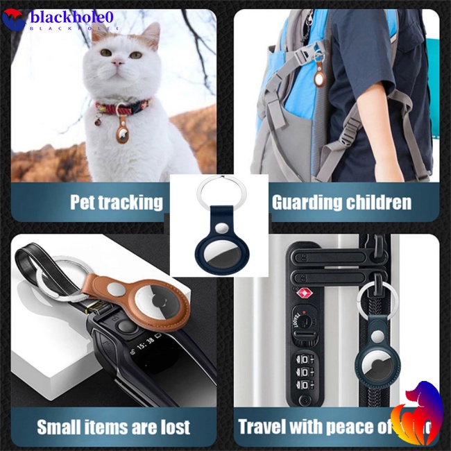 Vỏ Da Mềm Bảo Vệ Chống Thất Lạc Có Móc Khóa Dành Cho Air Tag (Hai Lỗ)