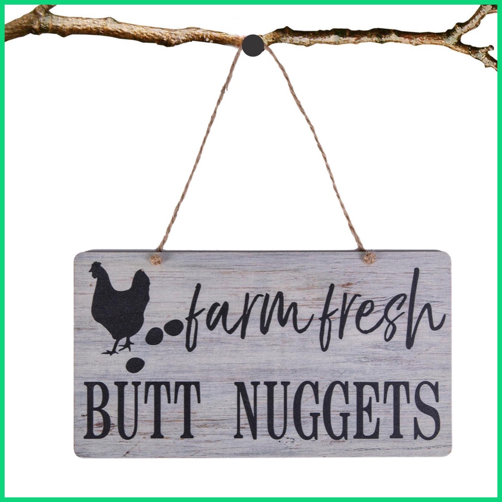 Bảng Hiệu Trang Trí Nông Trại In Hình Mông Gà Phong Cách Retro Nghệ Thuật