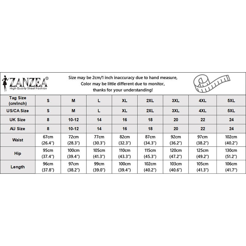 Zanzea Chân Váy Cotton Màu Trơn Lưng Cao Có Khóa Kéo Phong Cách Hàn Quốc Cho Nữ