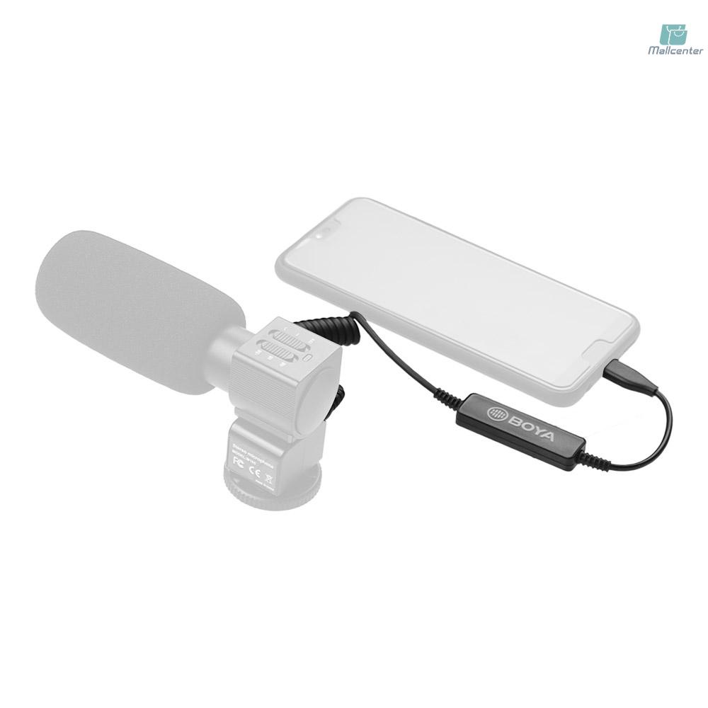 BOYA 35C-USB C 3.5mm to USB Type-C Connector Audio Cable for 3.5mm Self-powered Microphones to be Used for Android Devices with USB Type-C Jack for Samsung Huawei Xiaomi Smartphones with Type-C Jack
