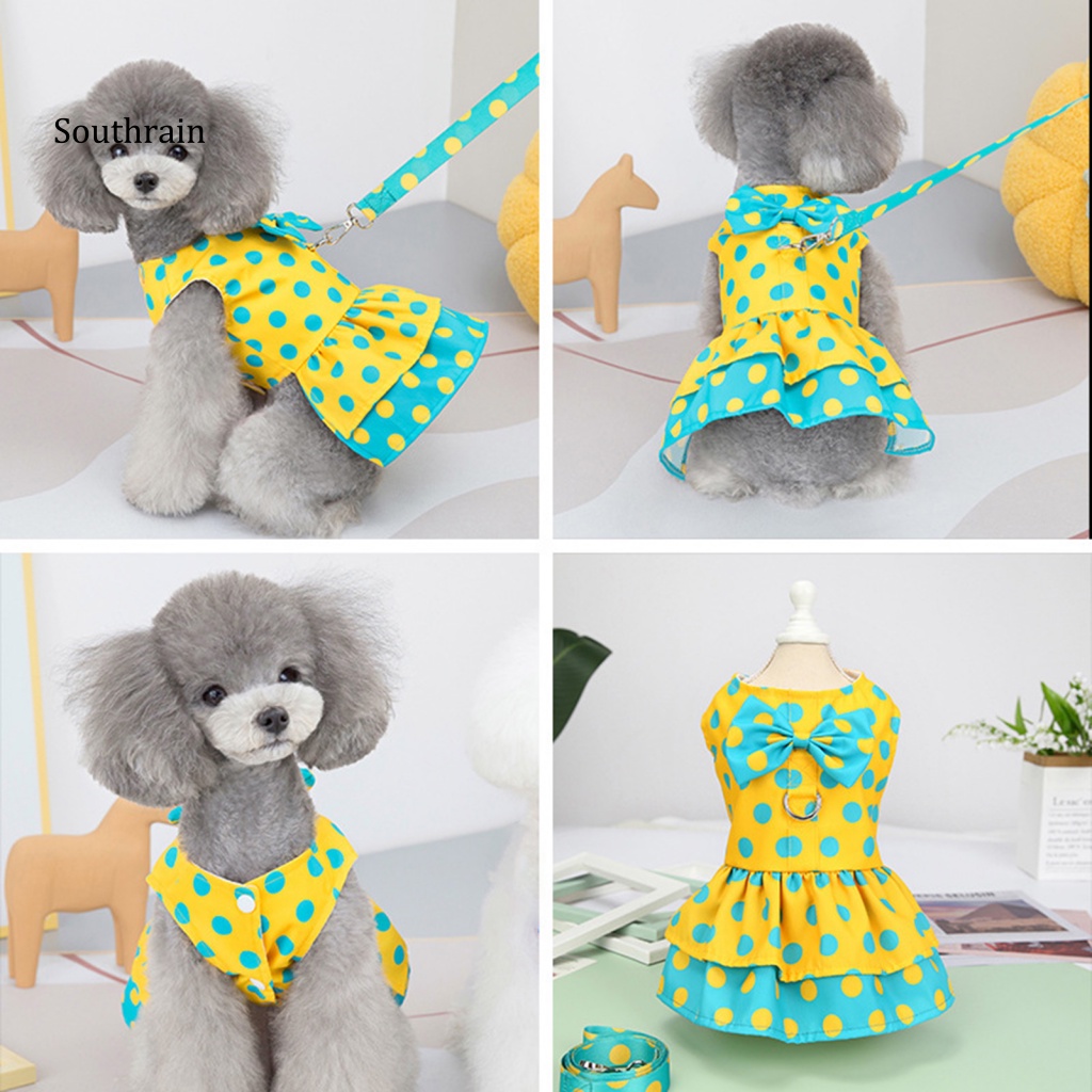 Đầm Thắt Nơ Xinh Xắn Thời Trang Xuân Hè Cho Cún Cưng