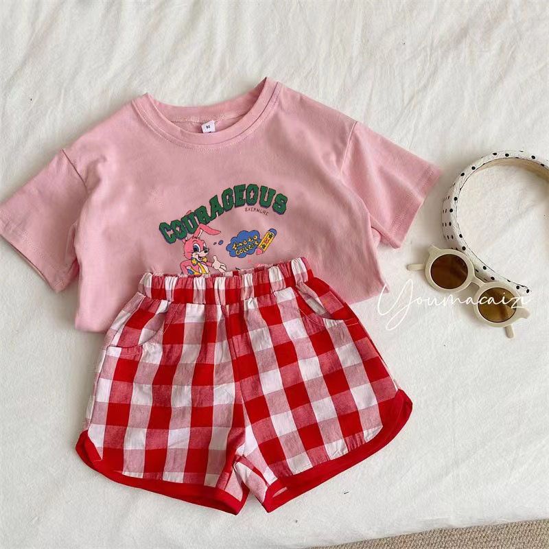 Áo Thun Tay Ngắn In Họa Tiết Hoạt Hình Phong Cách Hàn Quốc Thời Trang Xuân Hè 2023 Cho Bé Gái