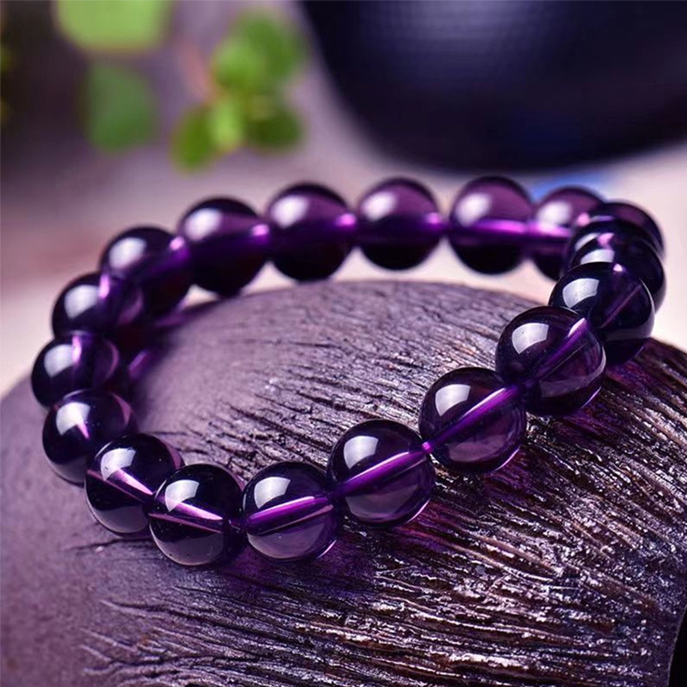 Vòng Tay Chuỗi Hạt Đá Thạch Anh Tím Tự Nhiên 7-12mm Thời Trang Cho Nữ