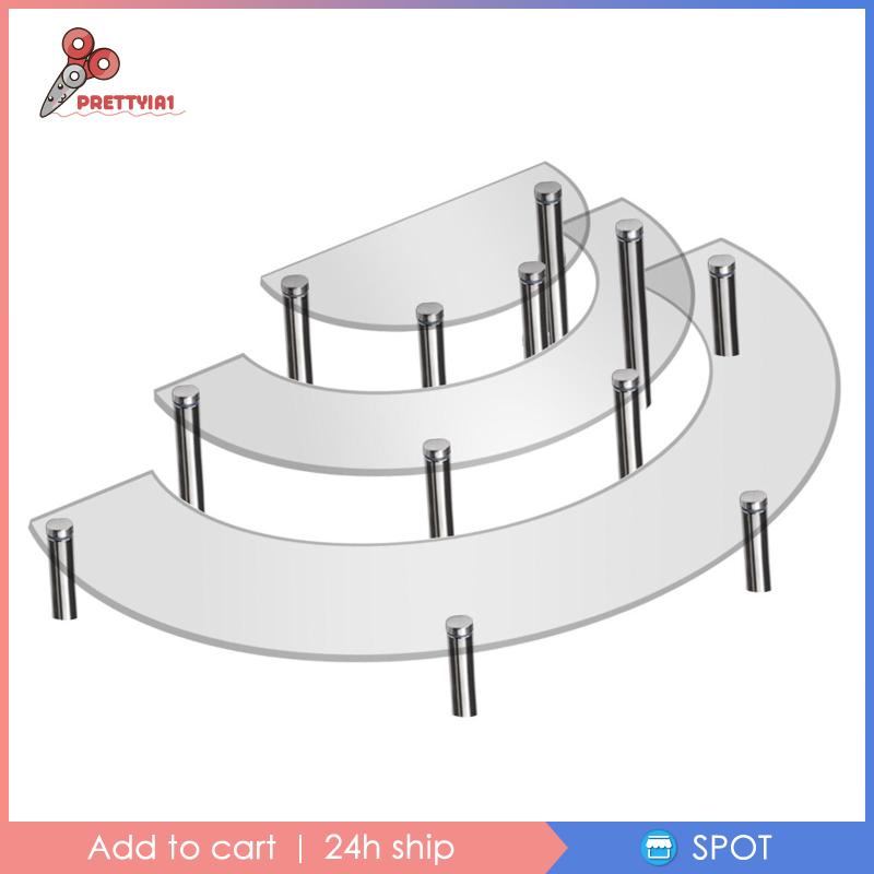 Giá Đỡ Trưng Bày Bánh Cupcake / Sơn Móng Tay Bằng Acrylic Hình Bán Nguyệt Độc Đáo Trang Trí Nhà