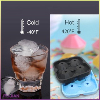 4 Hole Diamond Ice Tray Silicone Cream Maker Mould Fruit Cube Mold [B/8]
