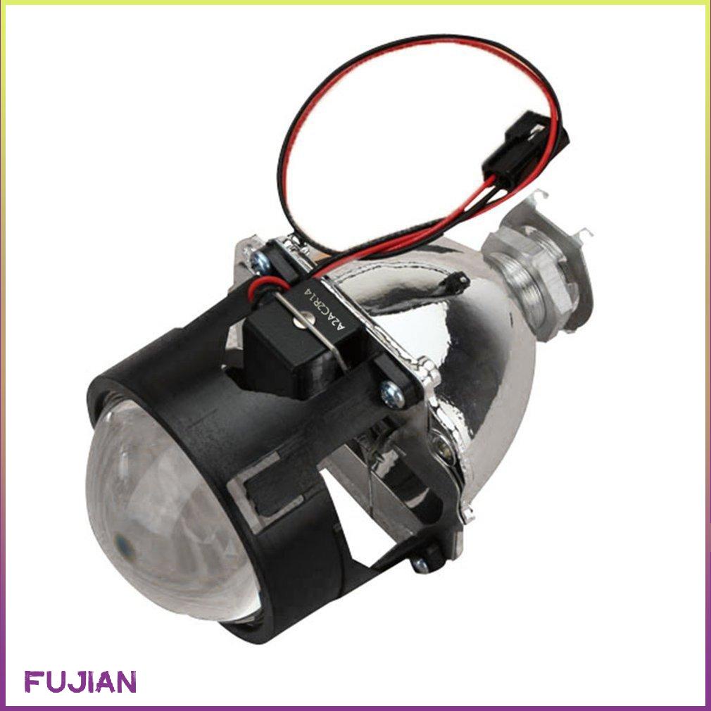 2.5 Inch Xenon Mini Bi-Xenon Hid Clear Projector Lens Cover Shroud Headlight Custom Headlamp H1 H4 H7 Silver