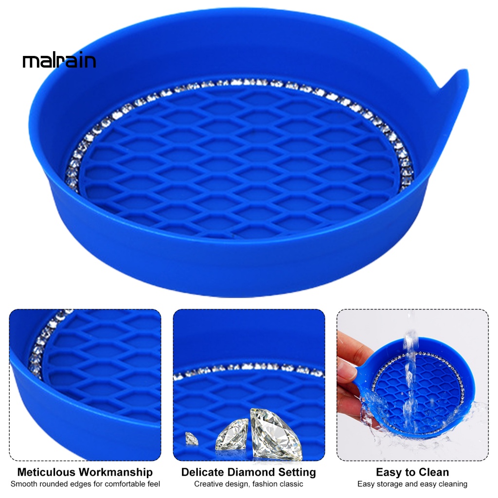 Bộ 4 Đế Lót Ly Đính Đá Nhiều Màu Sắc Trang Trí Cho Xe Hơi