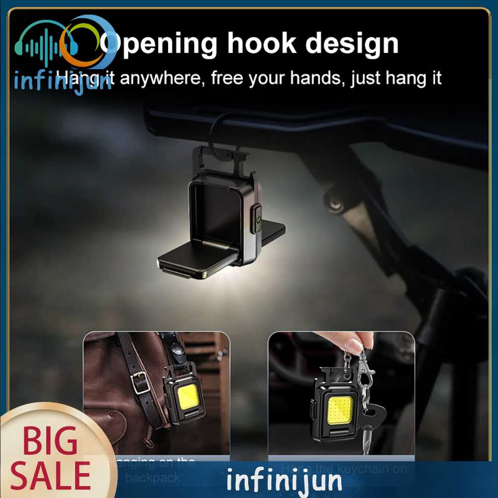 Móc Khóa Đèn LED Mini 7 Chế Độ 1000LM Tiện Dụng