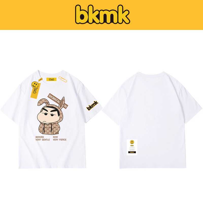 Áo Thun cotton Tay Ngắn In Hình Thỏ Và Cậu Bé Bút Chì Thời Trang Mùa Hè Mới Cho Nam