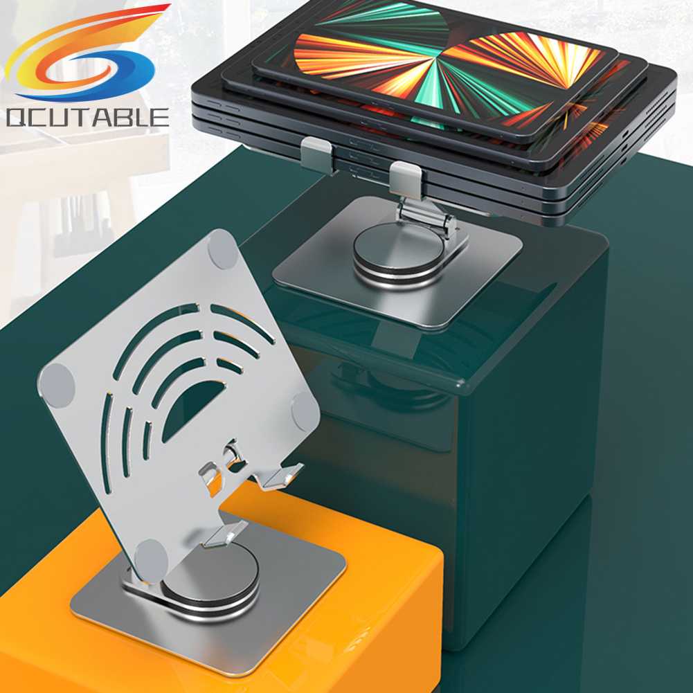 Giá Đỡ Điện Thoại / Máy Tính Bảng Bằng Hợp Kim Nhôm Xoay 360 Độ Để Bàn