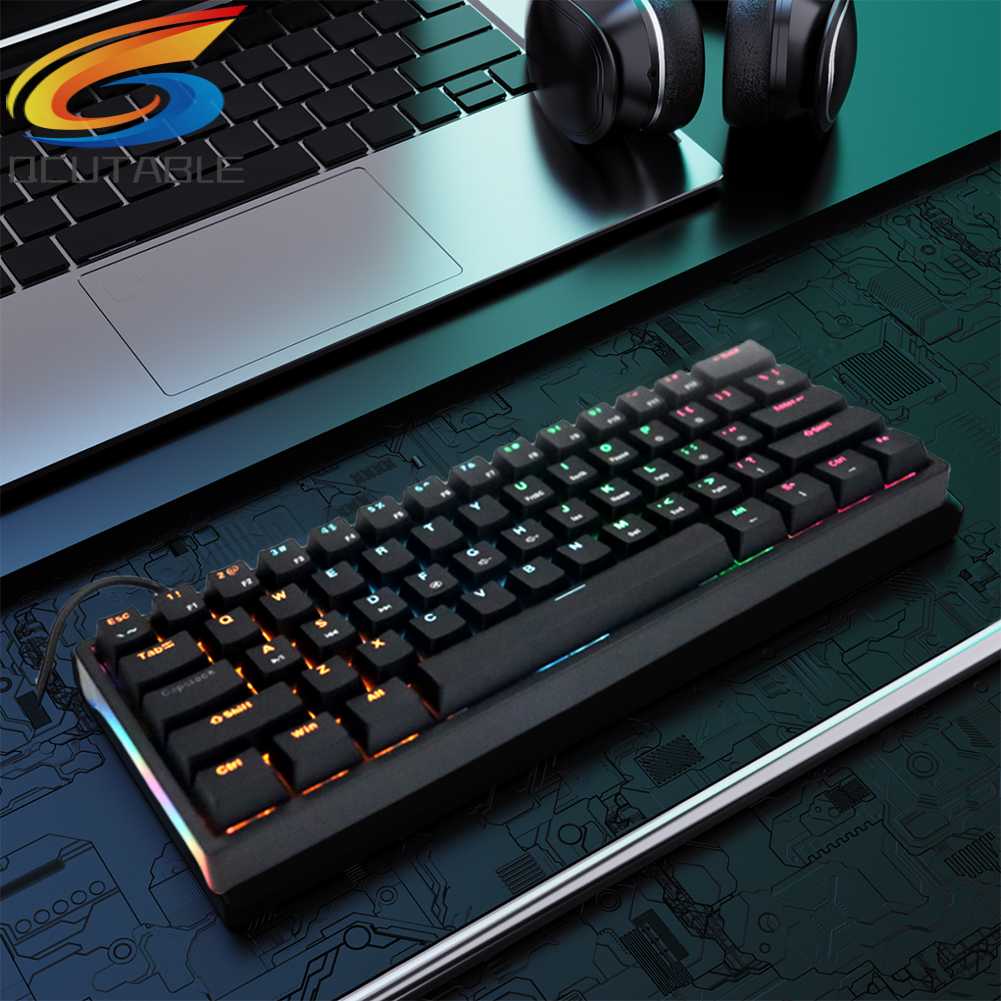 Bàn PhíM Có Dây 61 PhíM Với Led NềN Xanh Lá Cho PC / Laptop