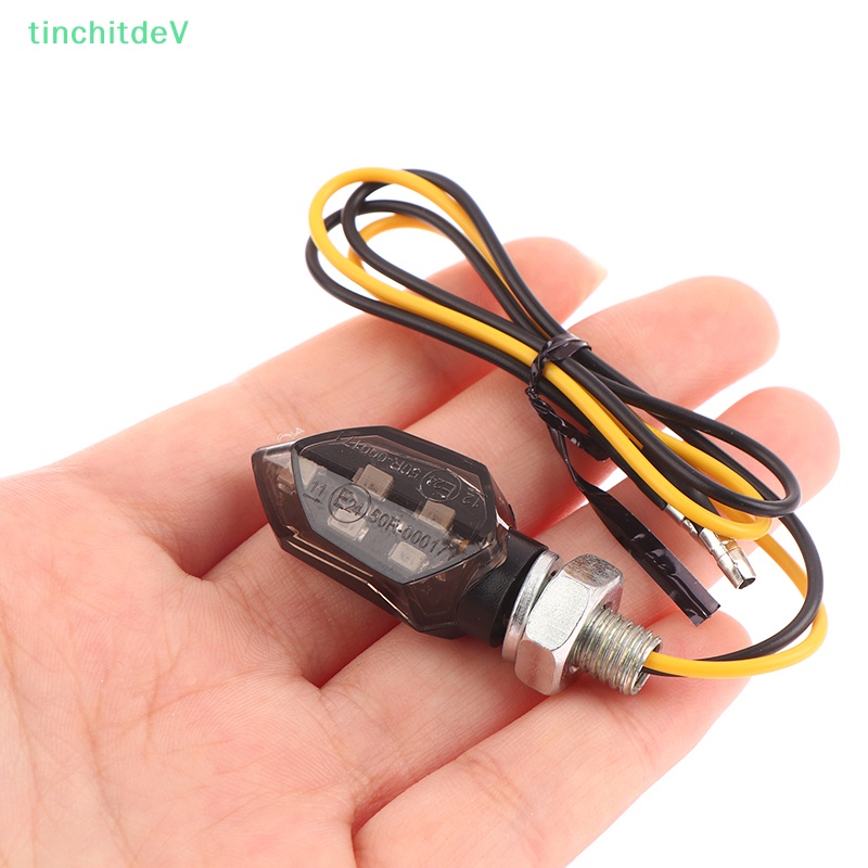 Đèn Tín Hiệu 5LED 12V Hai Dây Mini Màu Đen Cho Xe Máy