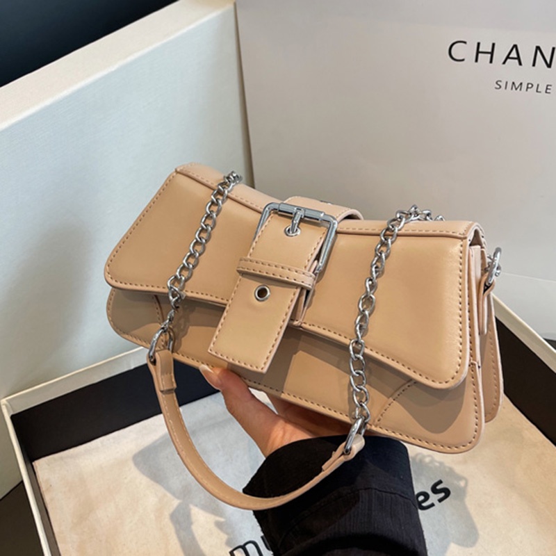 Túi đeo dưới cánh tay Hình Vuông Cỡ Nhỏ Phối Dây Đeo Sợi Xích Phong Cách Cổ Điển Thời Trang Cho Nữ