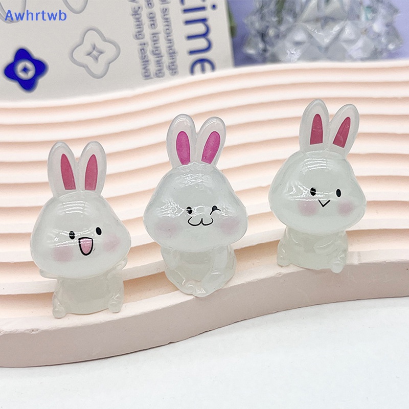 Mô Hình Thỏ Mini Bằng Nhựa Phát Quang Dễ Thương Trang Trí Nhà Búp Bê Mới