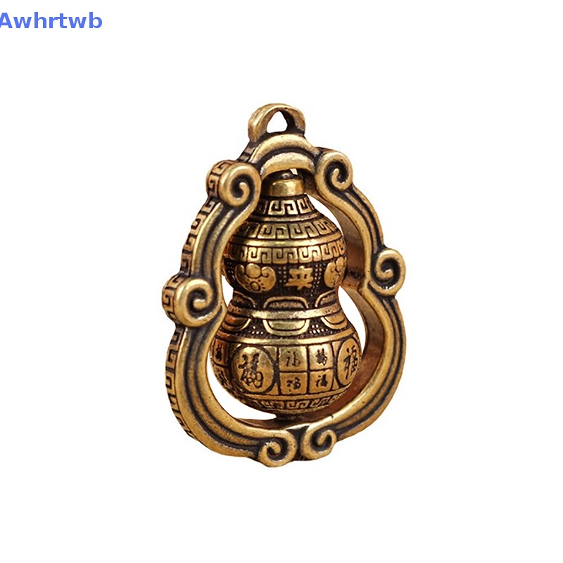 Awhrtwb Đồ trang trí Bầu Dục Bằng Đồng Thau Cứng Trơn Cổ Điển Có Chuông Nhỏ Hình Thú Cưng Uống Trà Để Bàn Trang Trí Mới