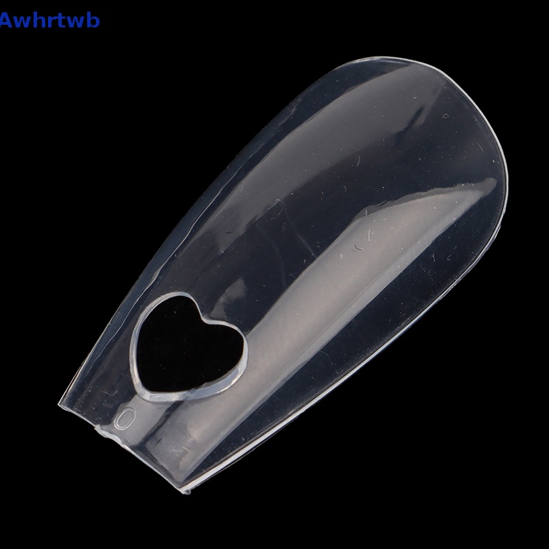Bộ 120 Móng Tay Giả Họa Tiết Trái Tim Rỗng Chất Liệu Acrylic Mới