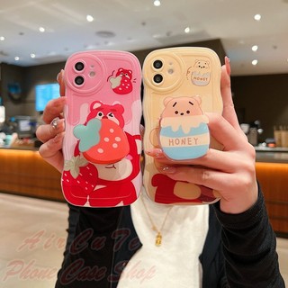Ốp lưng OPPO A58 A57 A55 A54 A53 A38 A18 A17 A17K A16 A16K A15 A15S A96 A95 A94 A93 A92 A83 A78 A77S A76 A74 A71 A52 A31 A12 A9 A7 A5 A5S A3S A1K 4G 5G 2020 2021 2022 2023 Wave Frame Cartoon Bear Popsocket Soft Case
