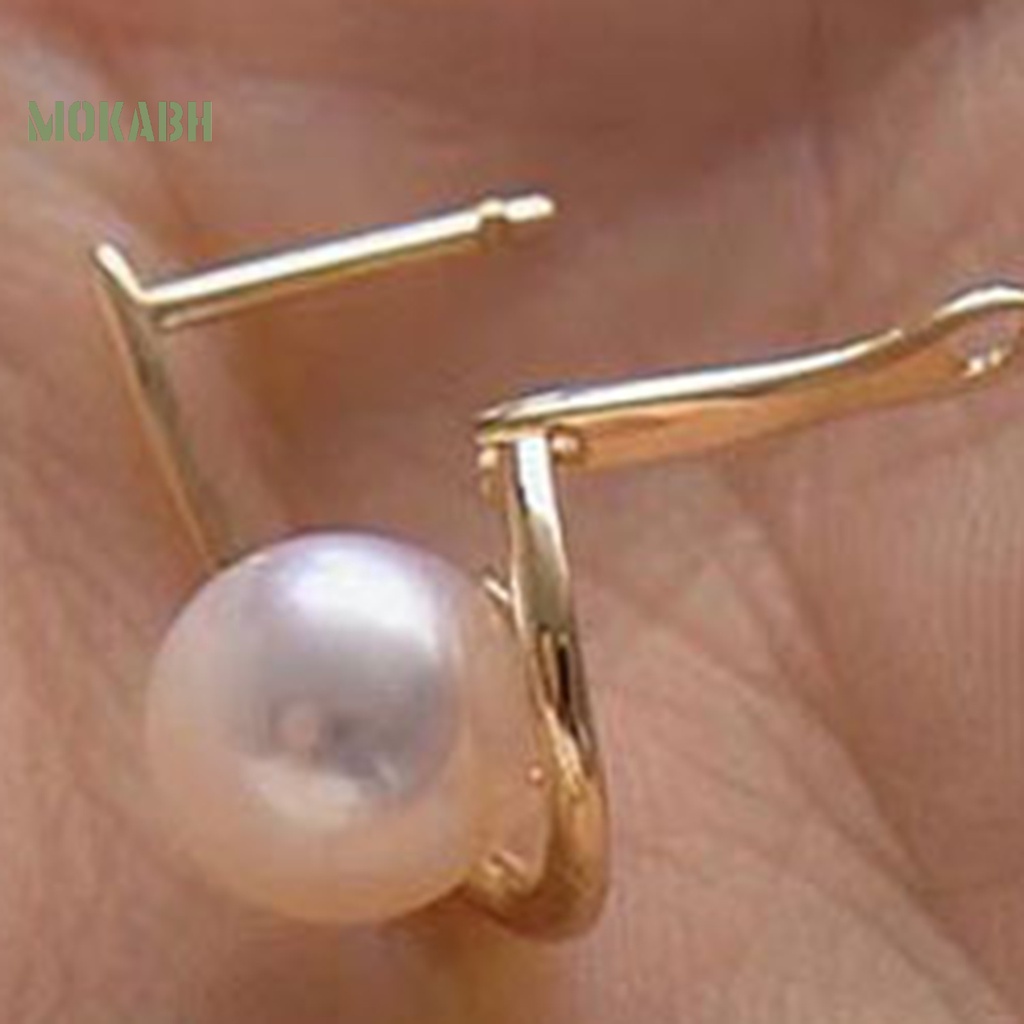 1 Đôi Bông Tai Ngọc Trai Giả Sang Trọng Dành Cho Nữ