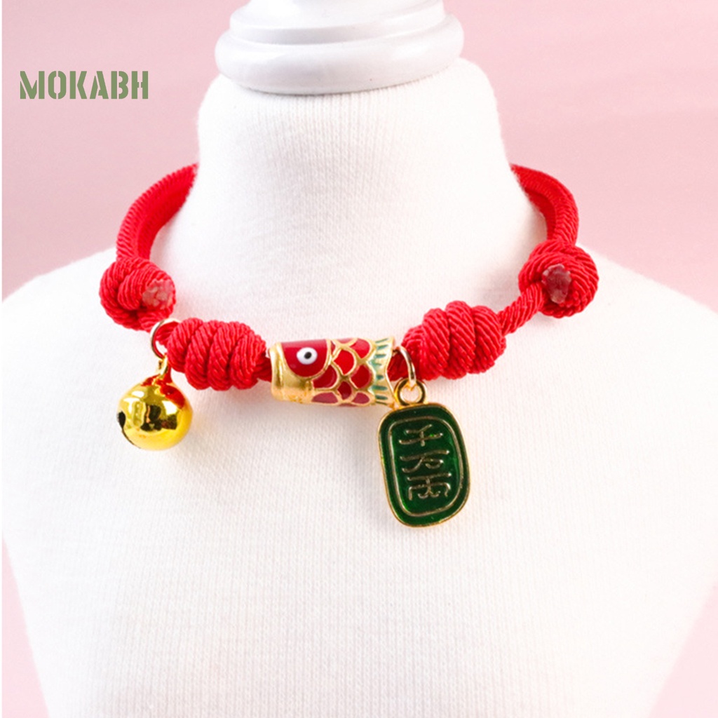 Vòng Cổ Có Thể Điều Chỉnh Họa Tiết Hoạt Hình Trang Trí Năm Mới 2022 Cho Mèo