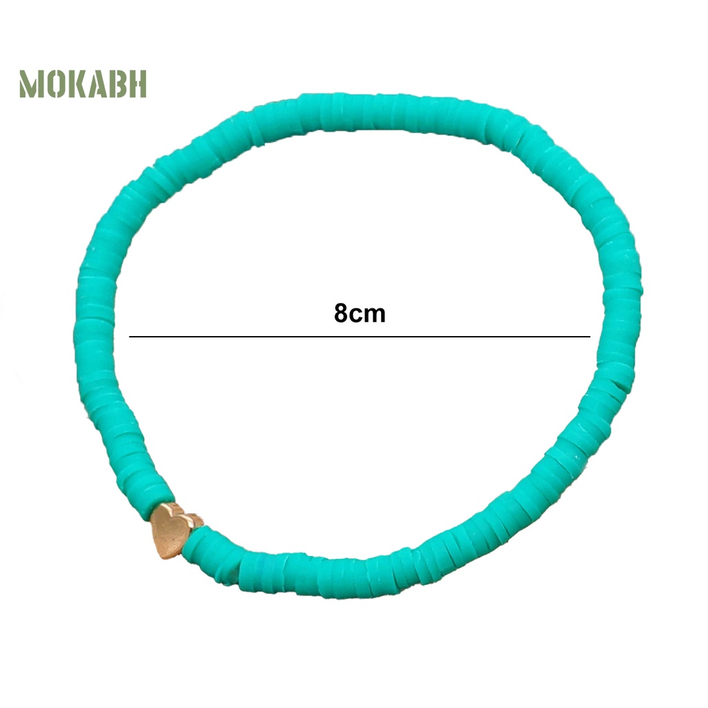 [Mới] Vòng Tay Xỏ Hạt Đất Sét Polymer Nhiều Màu Sắc Phong Cách Bohemian Thủ Công Mịn Màng Trang Trí Hạt Cườm Phẳng Nhẹ