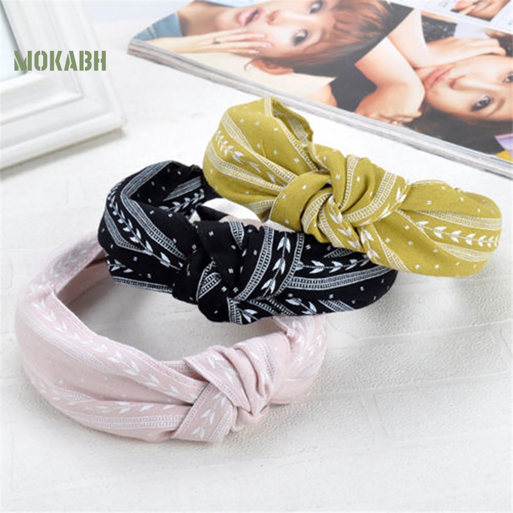 Băng Đô Vải Thắt Nút Chéo Quyến Rũ Thoải Mái Mặc Hàng Ngày [mokabh]