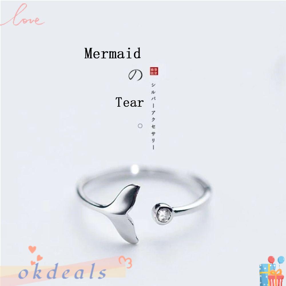 Nhẫn Hình Đuôi Cá Gợn Sóng Thời Trang Cho Nữ