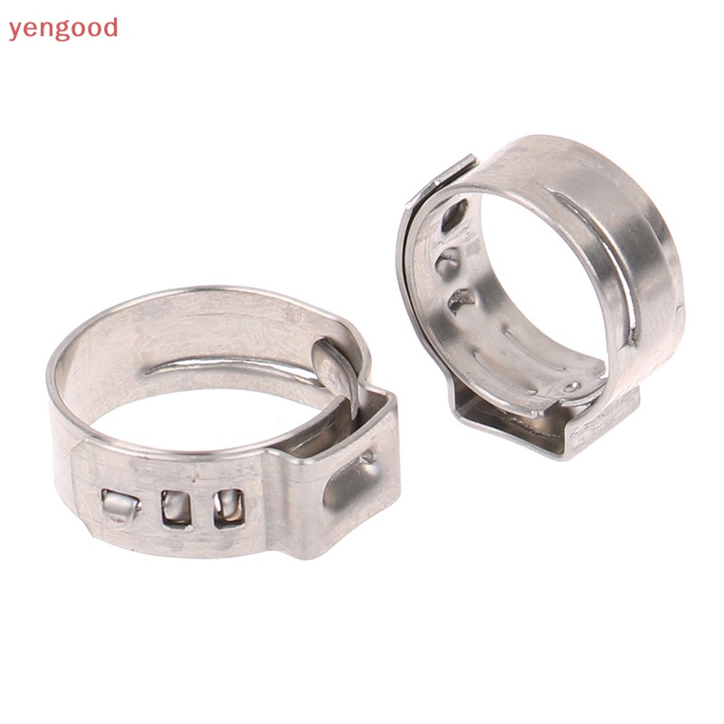 Set 10 Vòng Kẹp Ống Đơn Bằng Thép Không Gỉ 304 Tháo Gỡ Nhanh