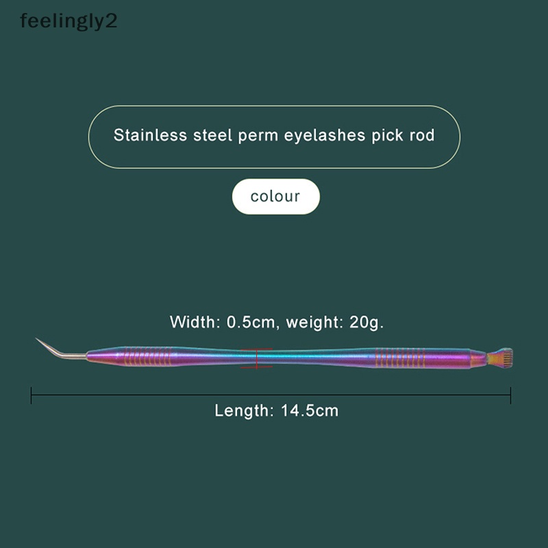 Que Vệ Sinh Lông Mi 2 Trong 1 Bằng Thép Không Gỉ Tiện Dụng