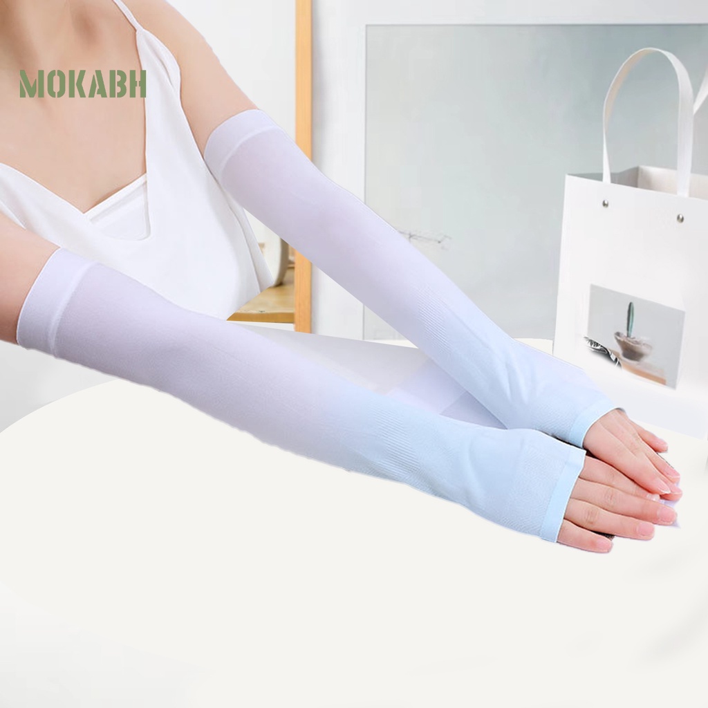 1 Cặp Ống Tay Áo Bằng Lụa Lạnh Màu Sắc Gradient Dành Cho Nam Và Nữ